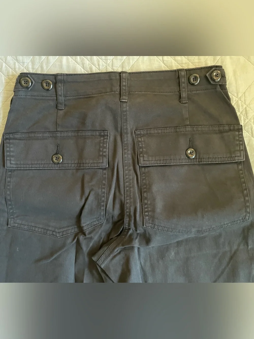 J CREW patch-pocket slim chino pant in Black Size 6T NWT $98 CS210